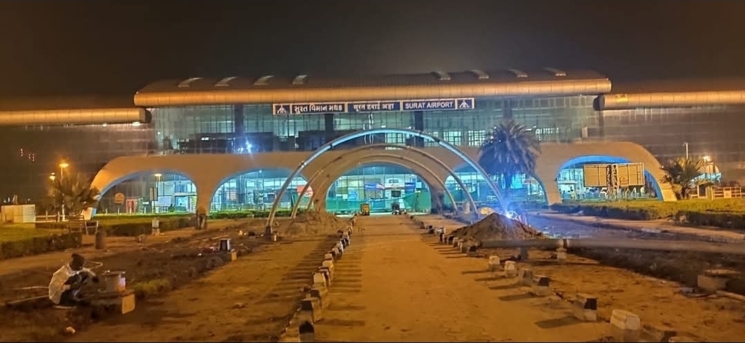 Surat Airport structural steel terminal